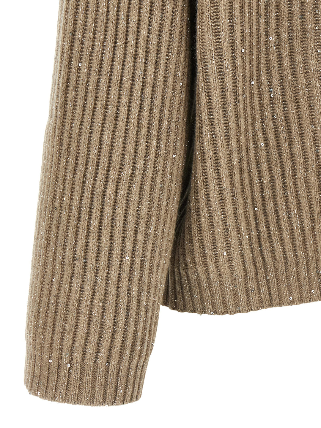 Brunello Cucinelli Beige Cashmere Cardigan