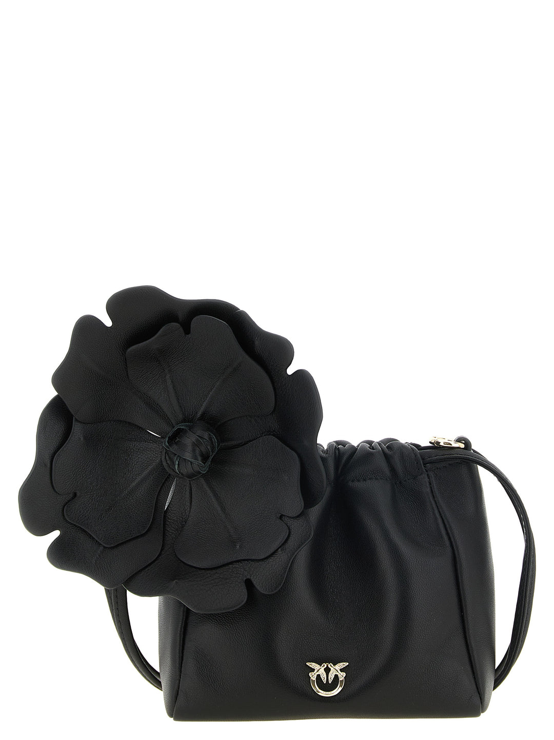PINKO Black Lambskin Clutch Bag