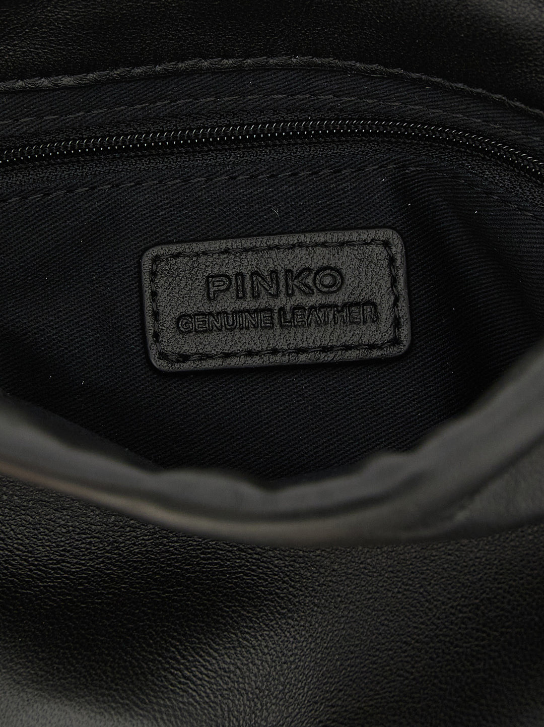 PINKO Black Lambskin Clutch Bag