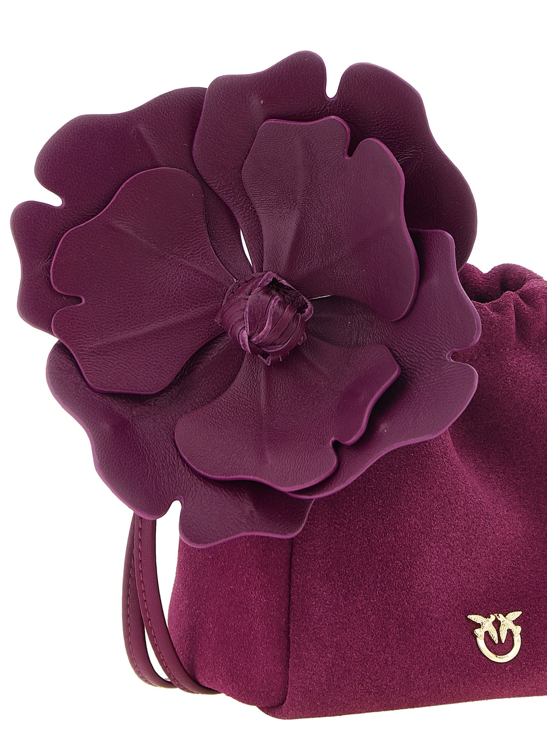 PINKO Purple Lambskin Clutch Bag