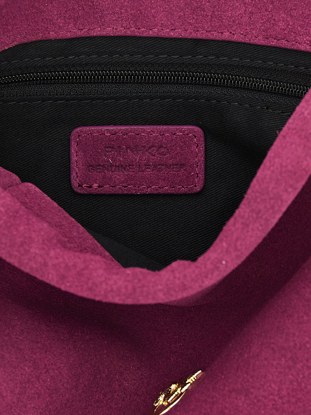PINKO Purple Lambskin Clutch Bag