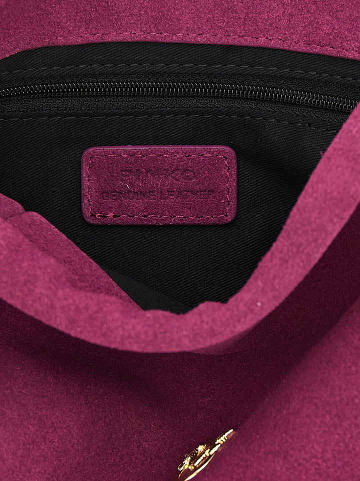 PINKO Purple Lambskin Clutch Bag