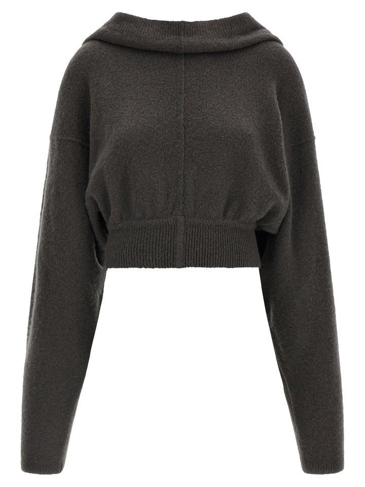 Rick Owens Gray Cashmere Hoodie