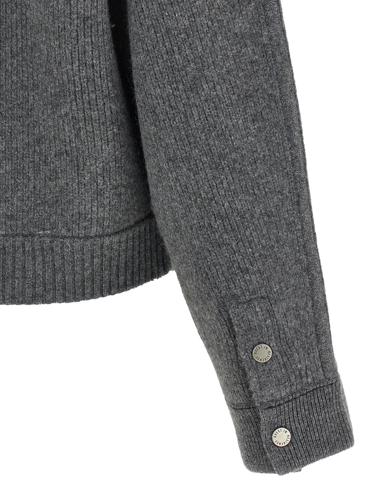 Guest in Residence Gray Wool Bomber