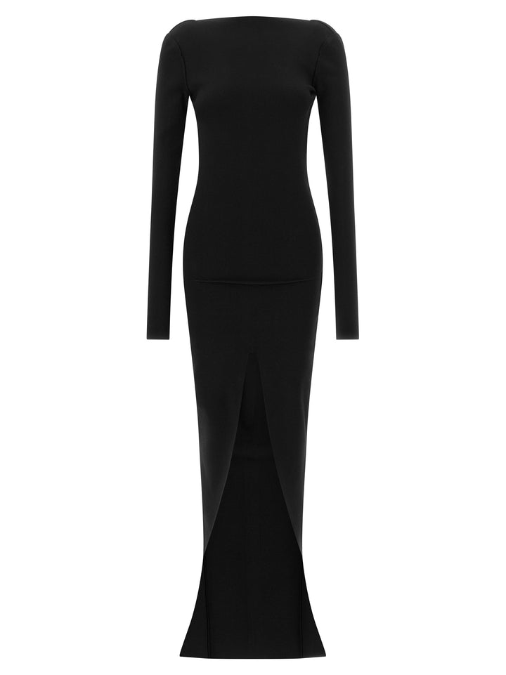 Rick Owens Black Viscose Long Dress
