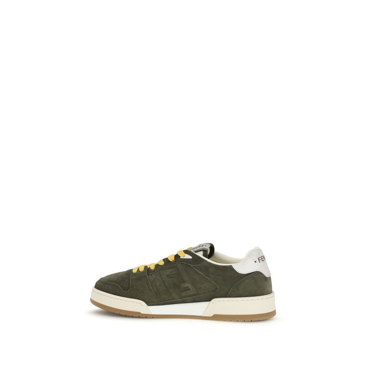 Fendi Bicolor Suede Leather Low Top Sneakers