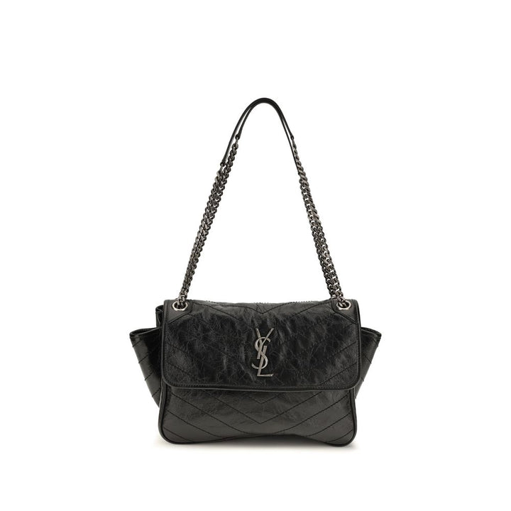 Saint Laurent Black Calf Leather Bos Taurus Shoulder Bag