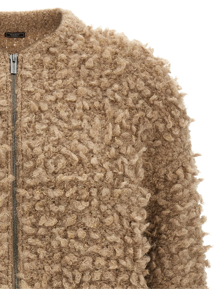 Peserico Beige Wool Bomber
