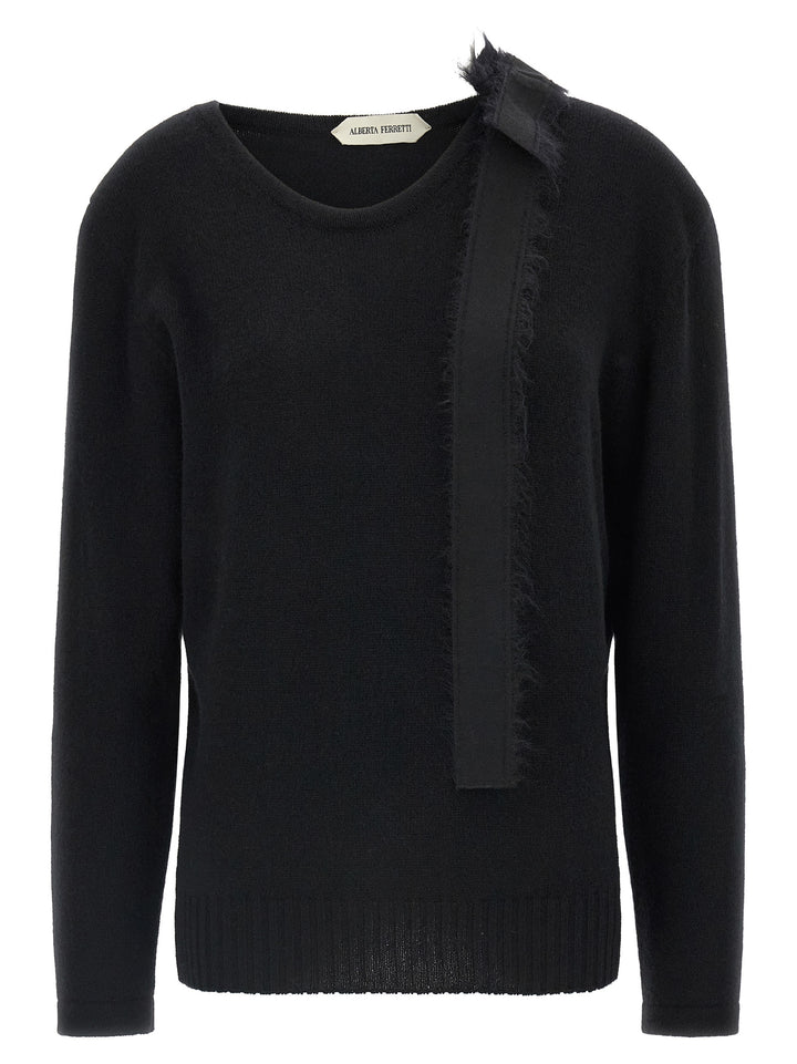 Alberta Ferretti Black Cashmere Cardigan