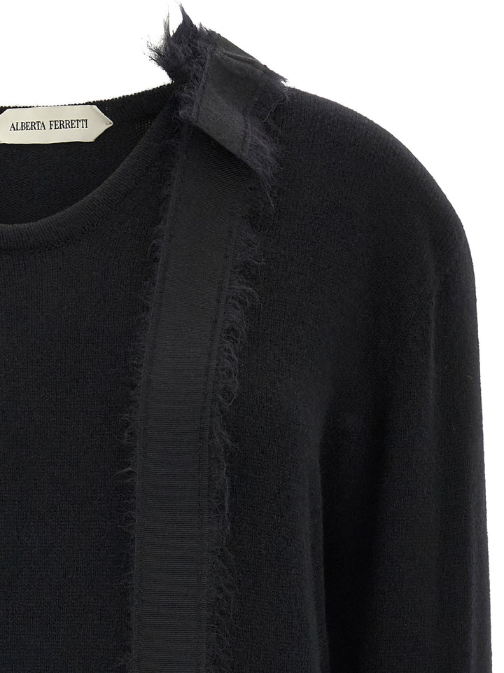 Alberta Ferretti Black Cashmere Cardigan