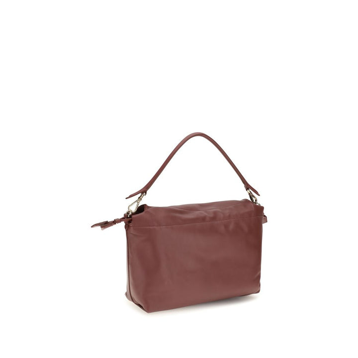 Fendi Bordeaux Calf Leather Bos Taurus Shoulder Bag