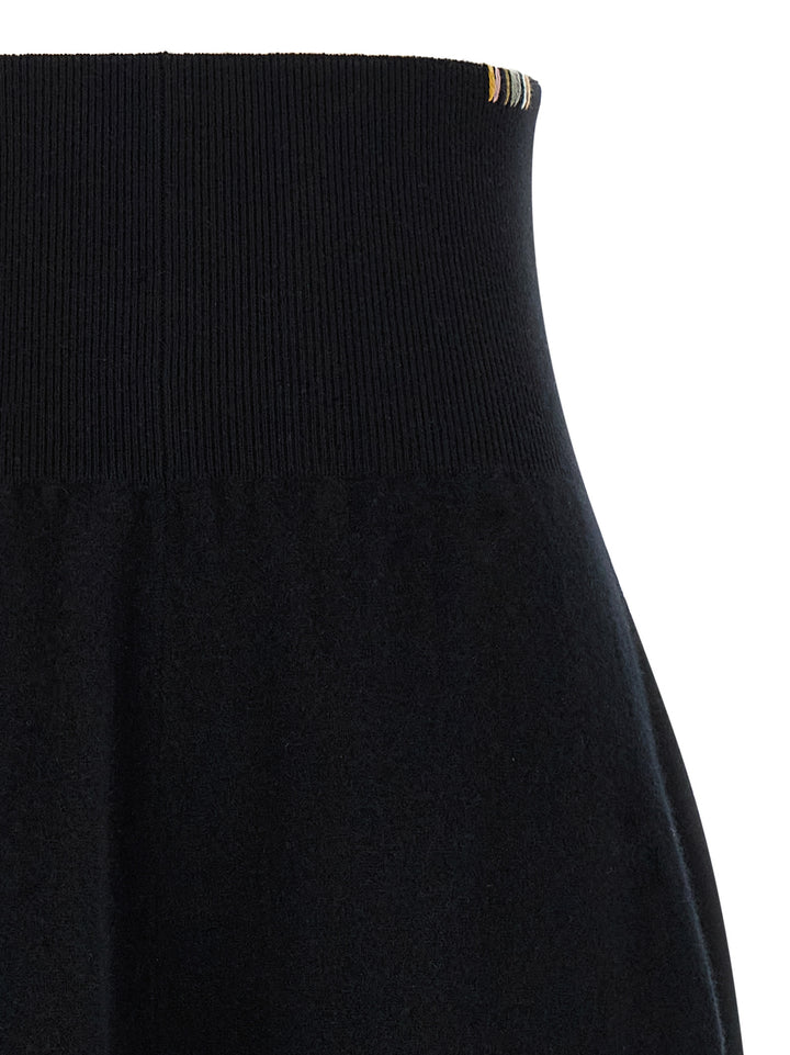 Extreme Cashmere Black Cashmere Midi Skirt