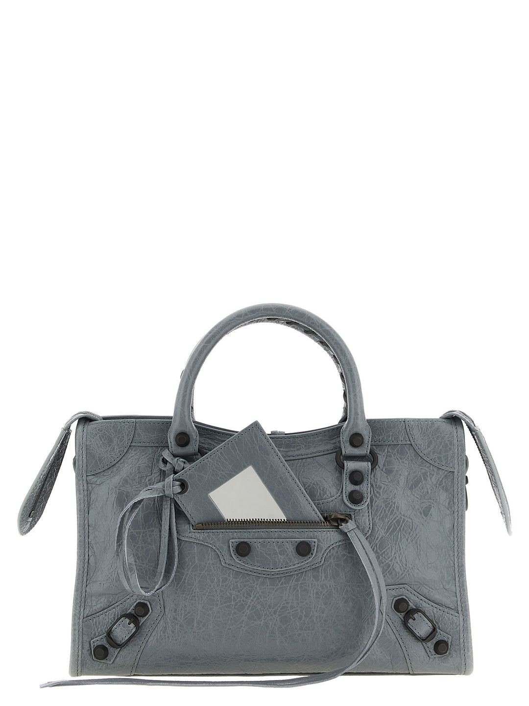 Balenciaga Gray Lamb Leather Handbag