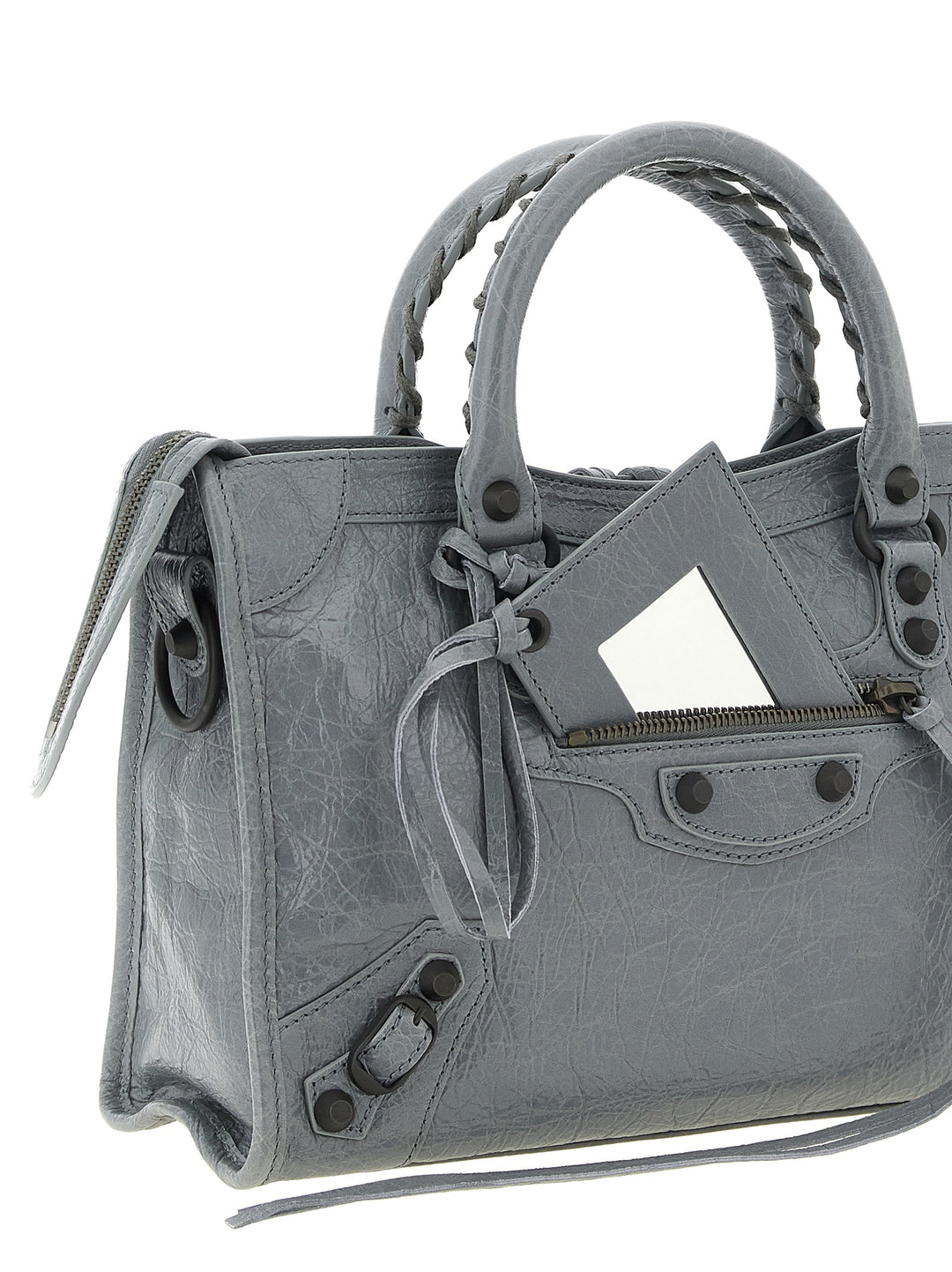 Balenciaga Gray Lamb Leather Handbag