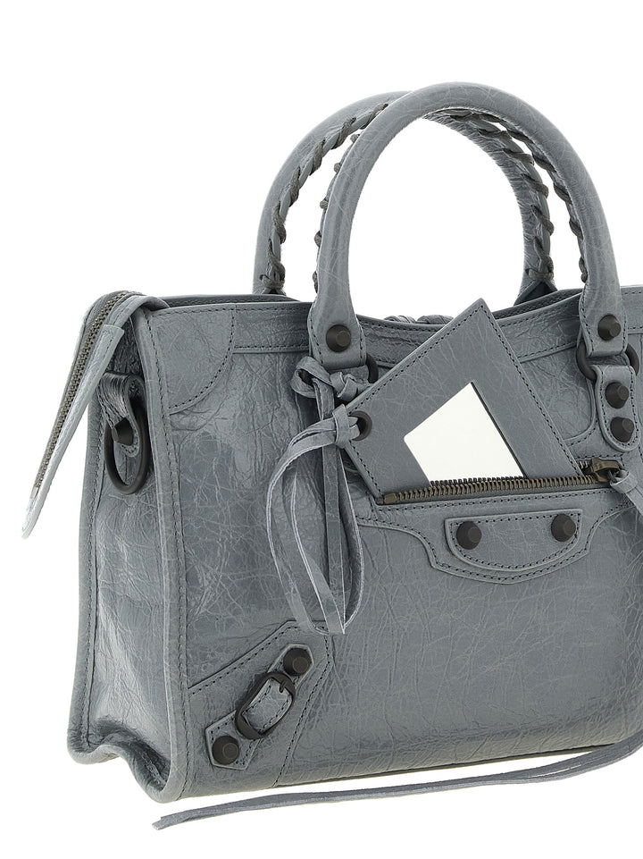 Balenciaga Gray Lamb Leather Handbag