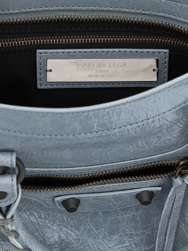 Balenciaga Gray Lamb Leather Handbag