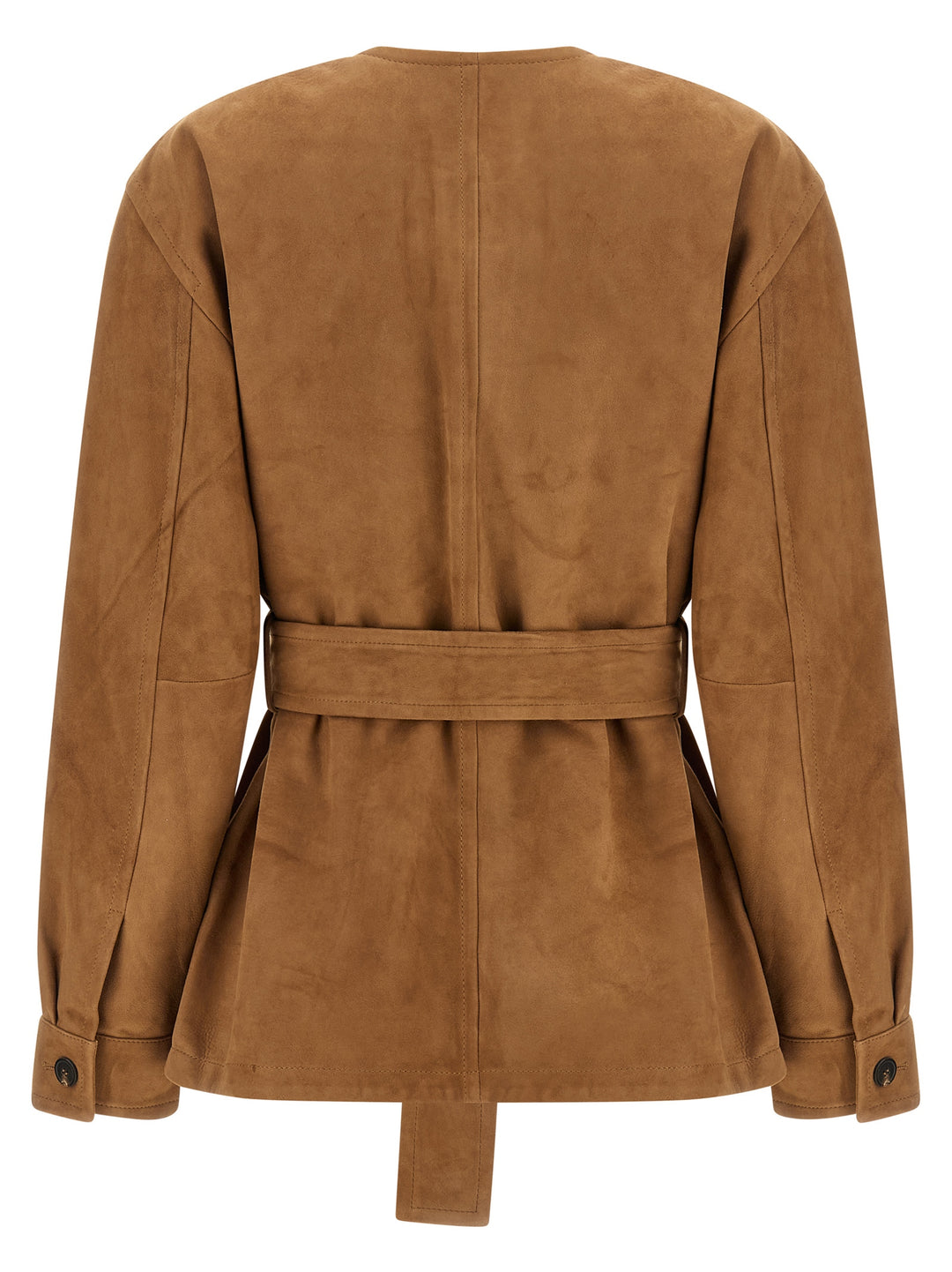 Max Mara Brown Lamb Leather Leather Jacket