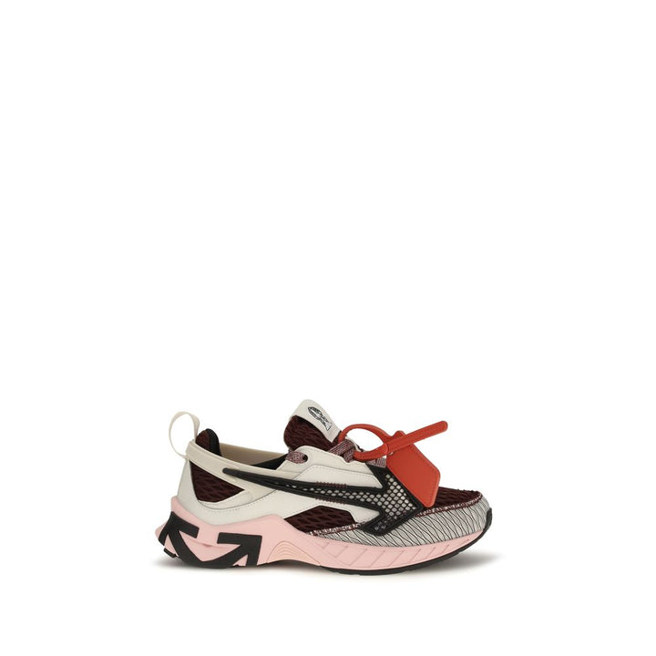 Off-White Multicolor Polyester Athletic Sneakers