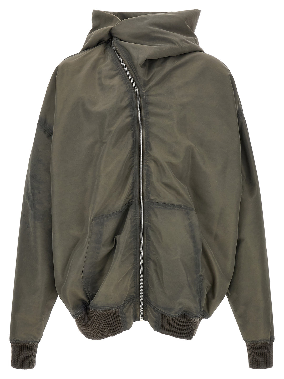 Rick Owens Gray Nylon Shell Jacket