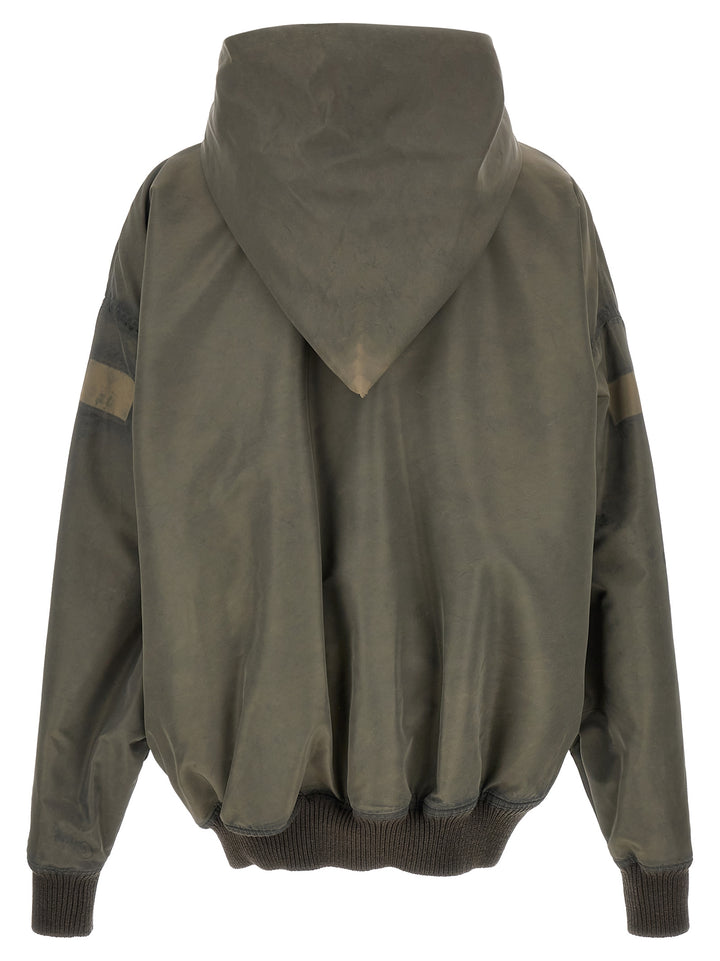 Rick Owens Gray Nylon Shell Jacket