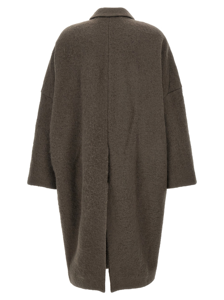 Rick Owens Gray Marabou Coat