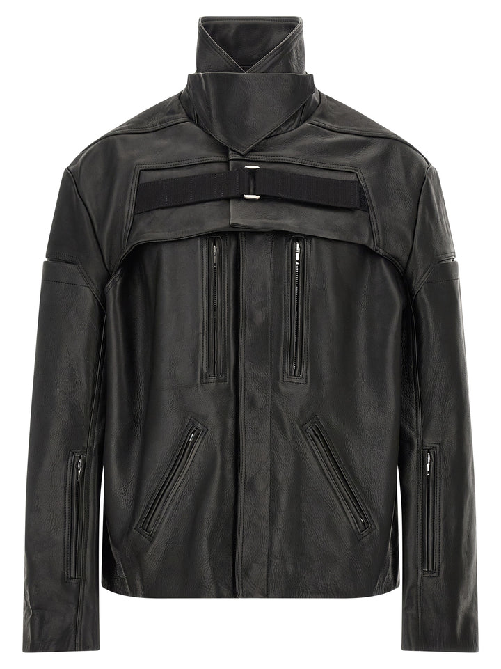 Rick Owens Black Calfskin Leather Jacket