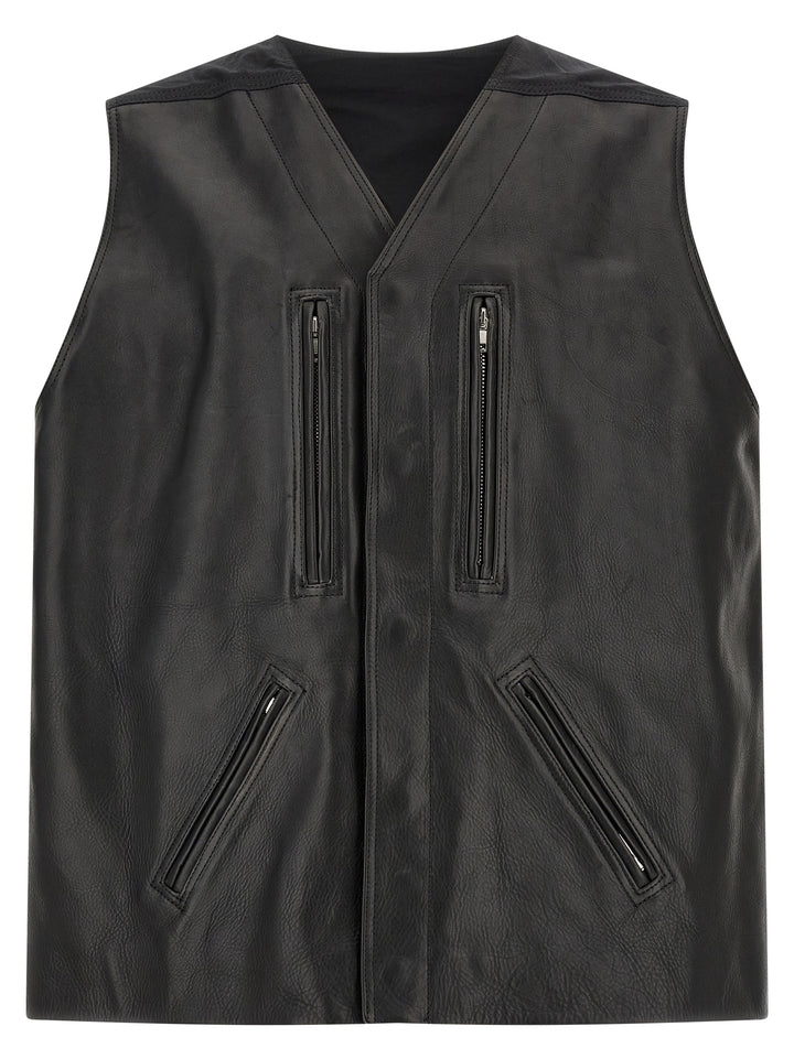 Rick Owens Black Calfskin Leather Jacket