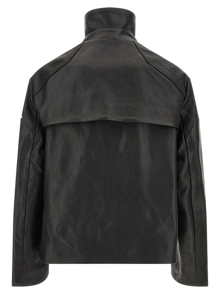 Rick Owens Black Calfskin Leather Jacket