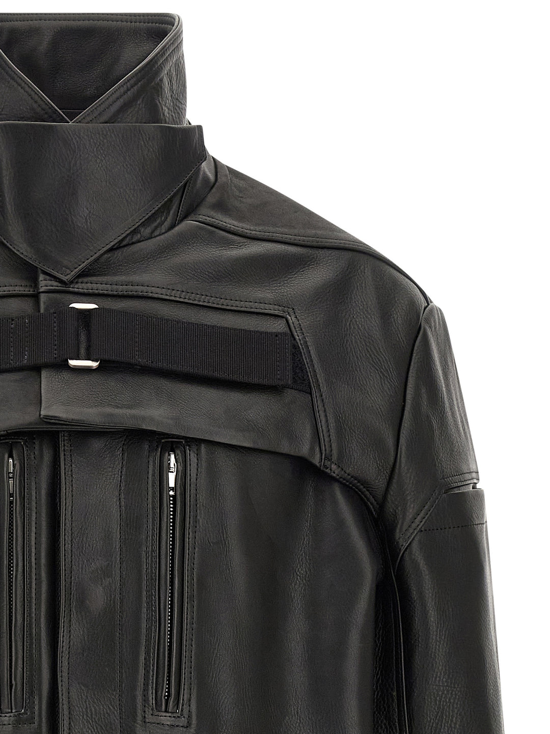 Rick Owens Black Calfskin Leather Jacket