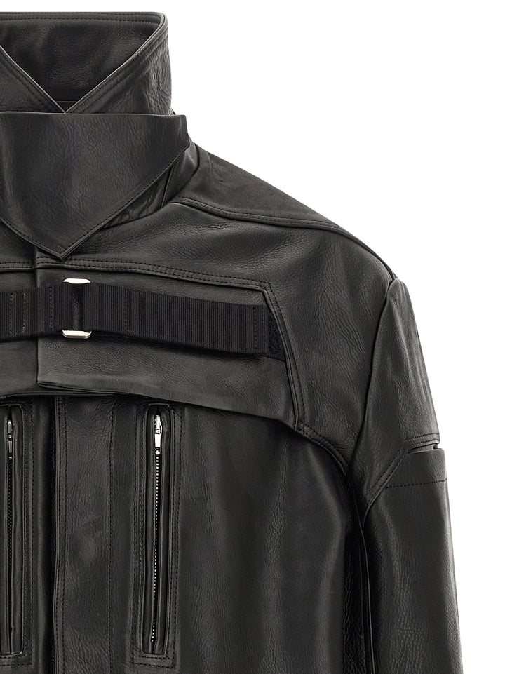 Rick Owens Black Calfskin Leather Jacket