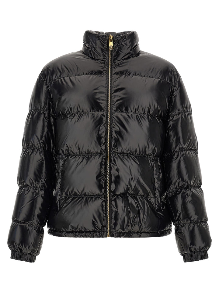 Versace Black Nylon Full-Length Jacket