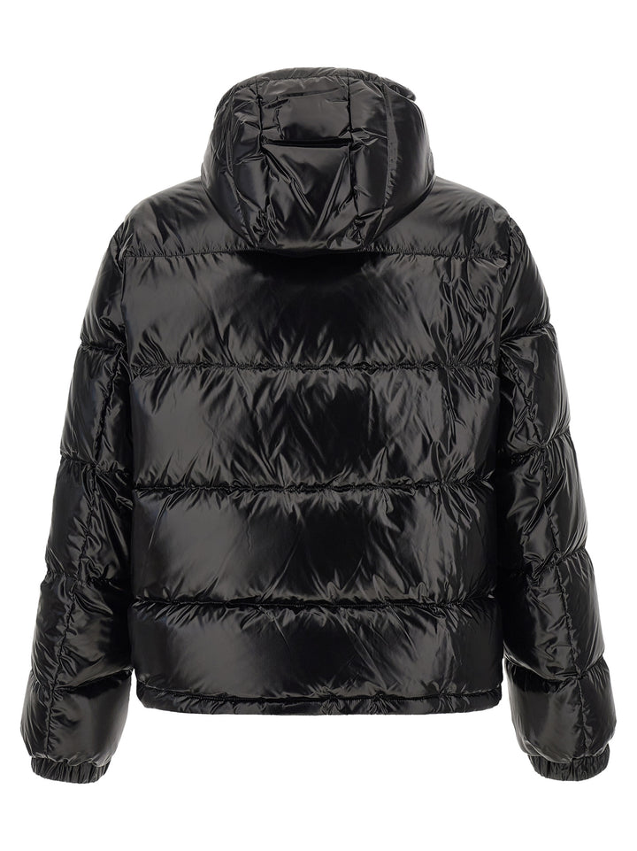 Versace Black Nylon Full-Length Jacket
