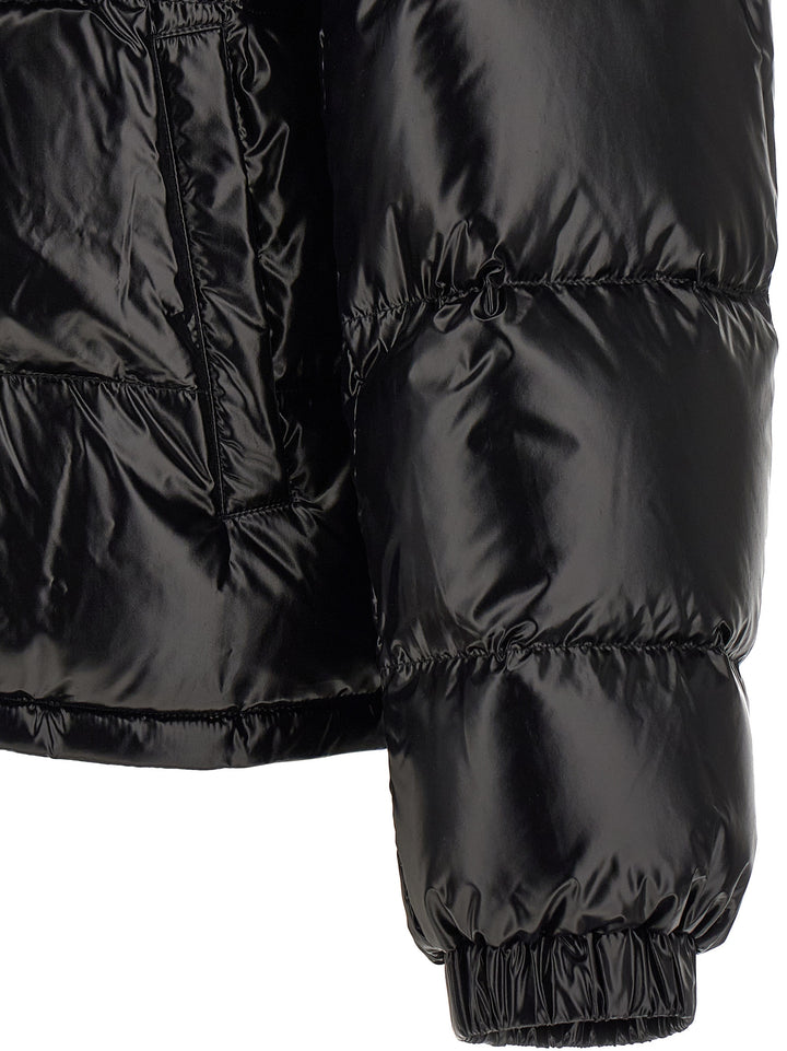 Versace Black Nylon Full-Length Jacket