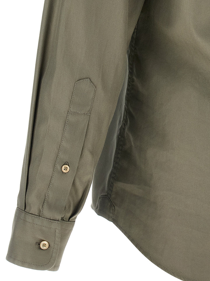 Brunello Cucinelli Bicolor Cotton Blouse