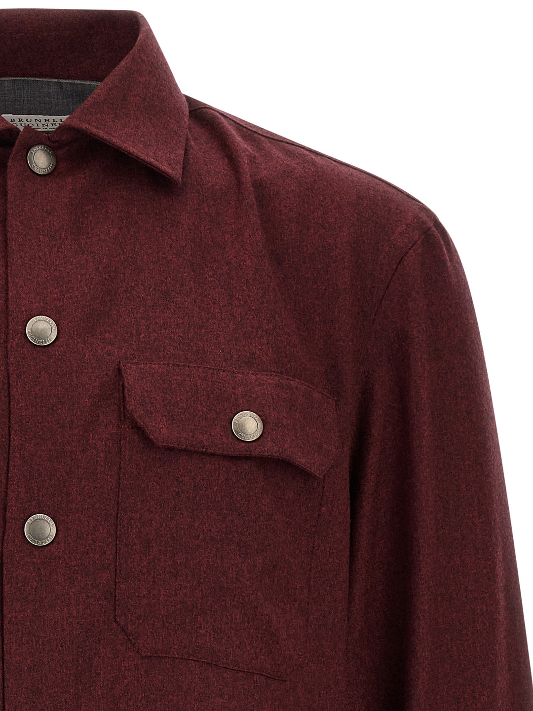 Brunello Cucinelli Bordeaux Virgin Wool Blouse