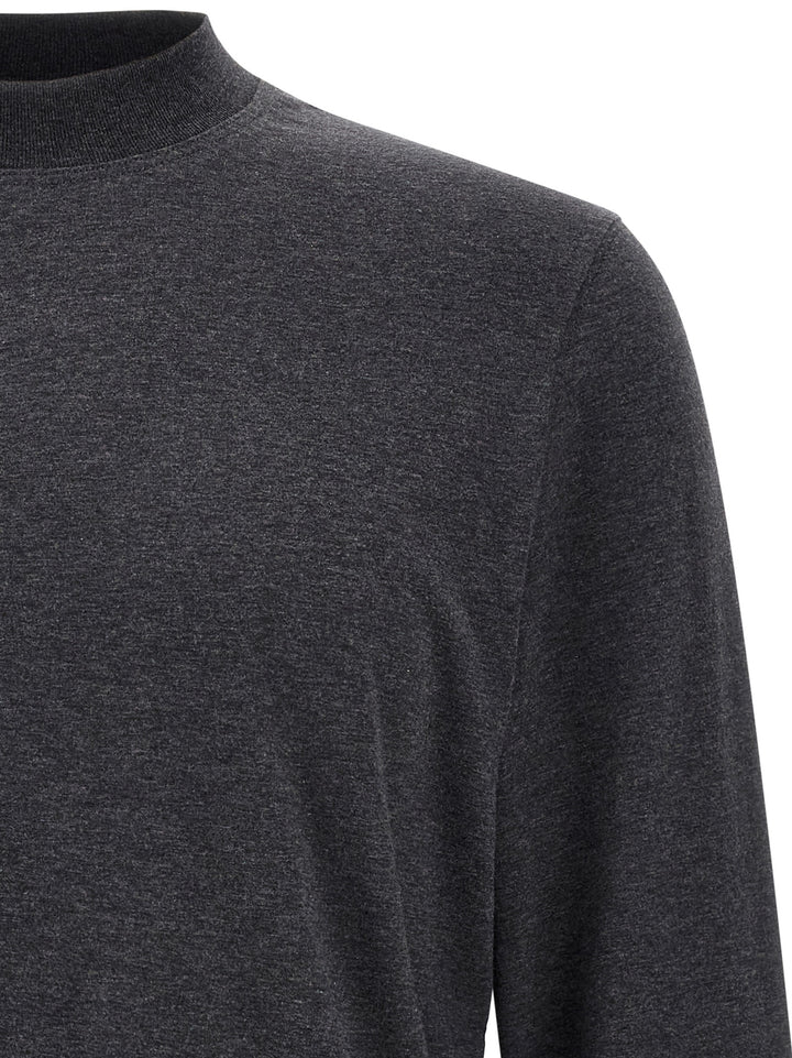 Brunello Cucinelli Gray Cotton T-Shirt