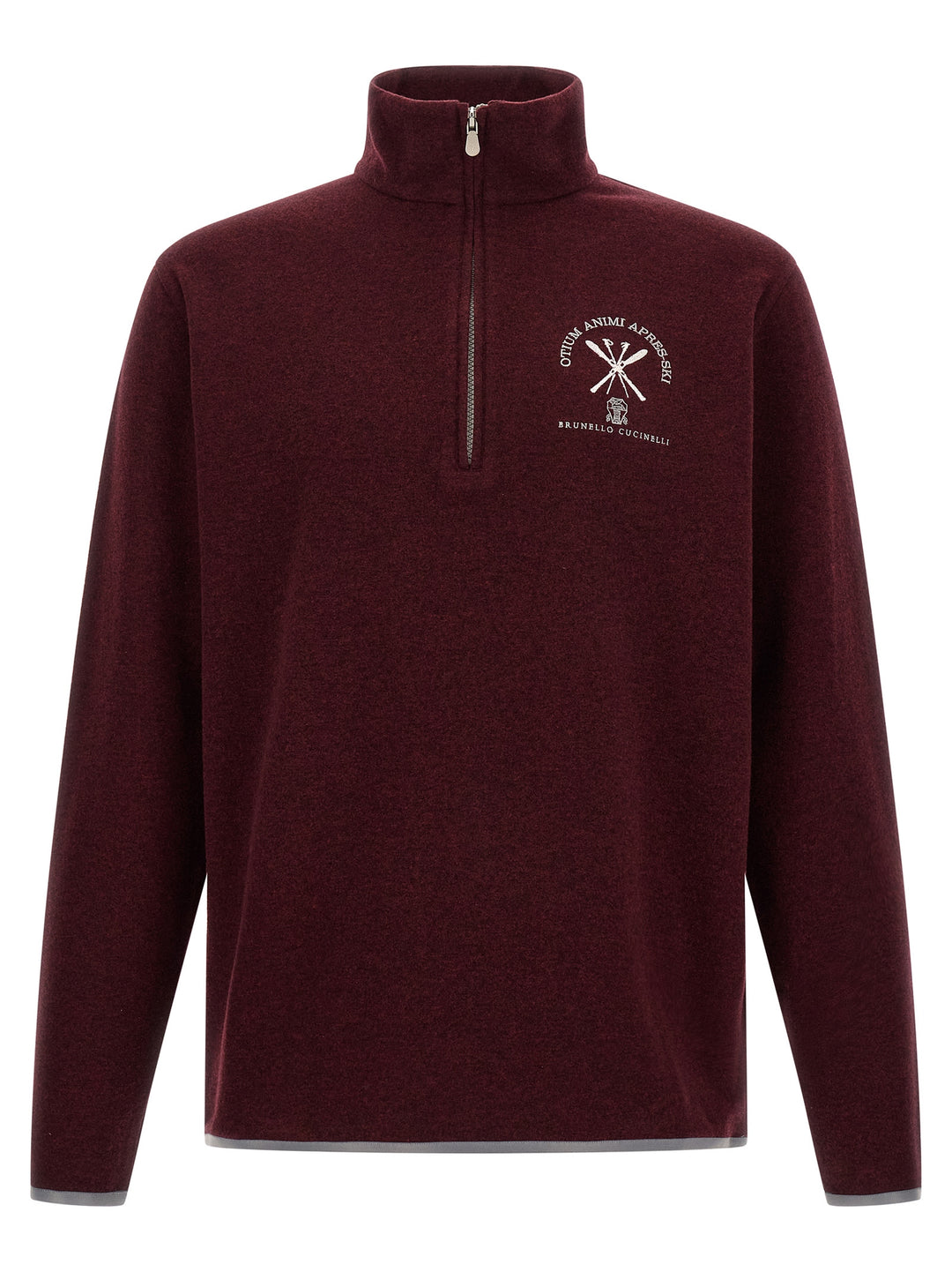 Brunello Cucinelli Bordeaux Cashmere Sweatshirt