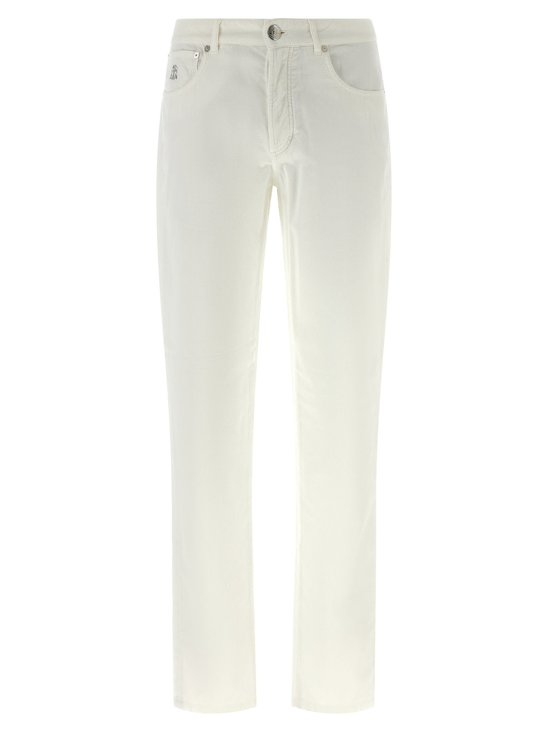 Brunello Cucinelli White Cotton Casual Pants