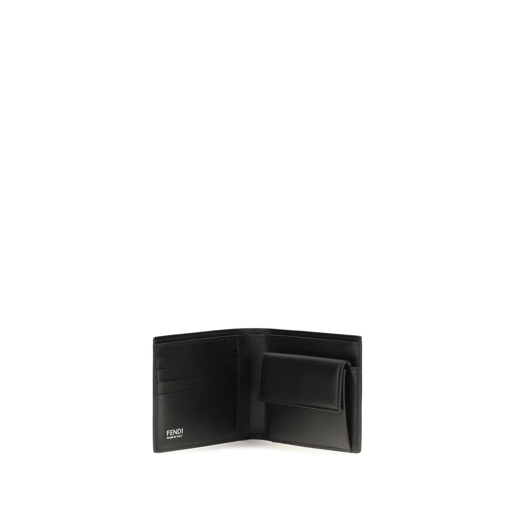 Fendi Black Calf Leather Bos Taurus Wallet