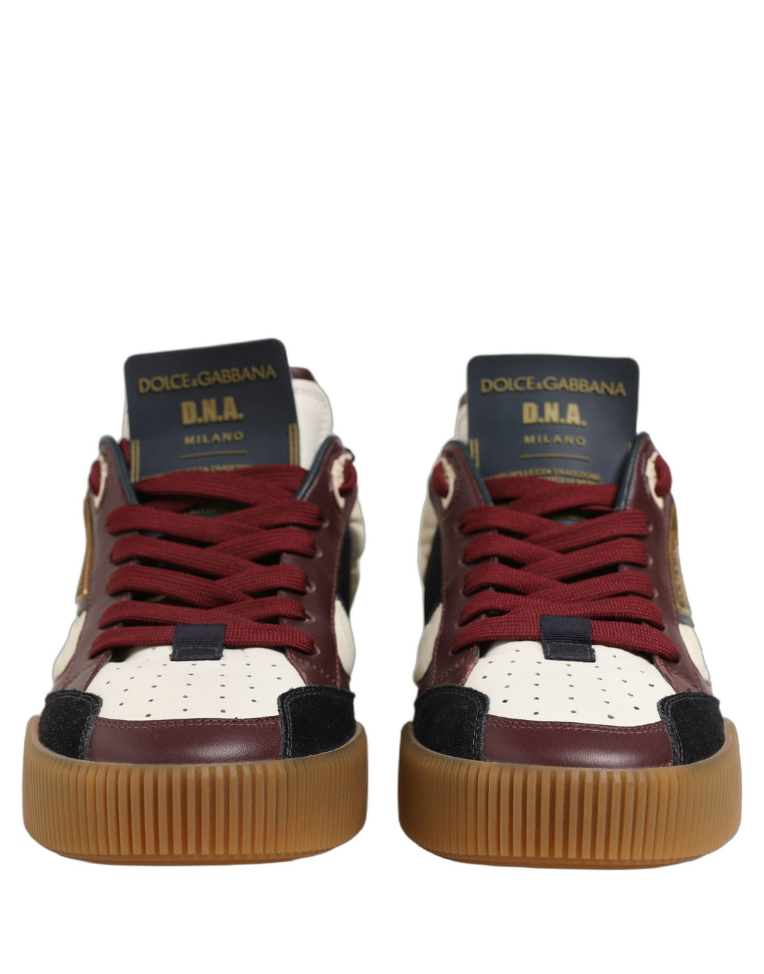 Dolce &amp; Gabbana Multicolor Leather MIAMI Sneakers Shoes
