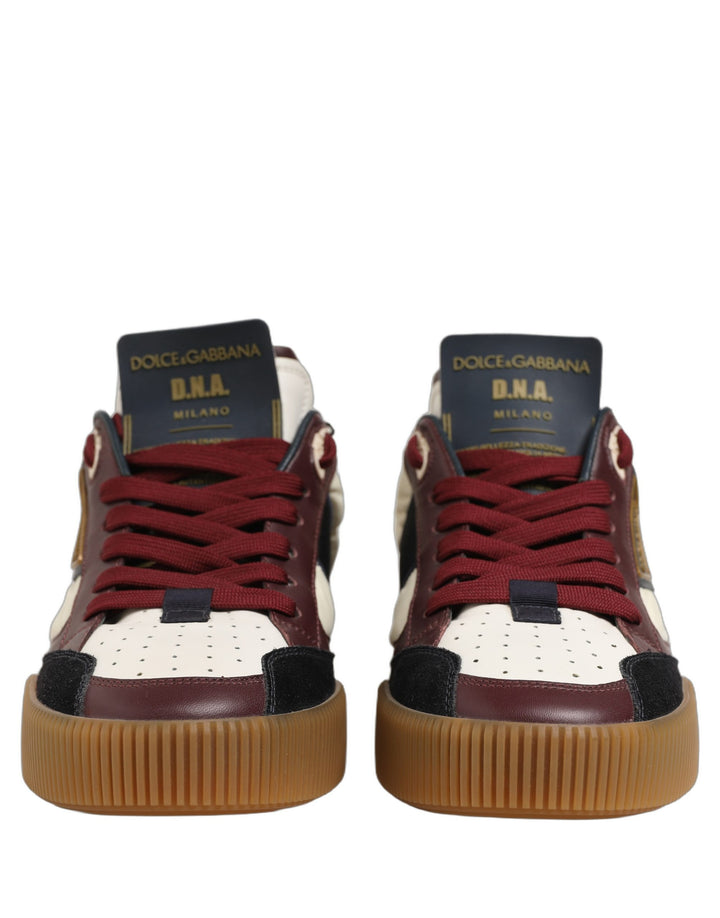 Dolce &amp; Gabbana Multicolor Leather MIAMI Sneakers Shoes