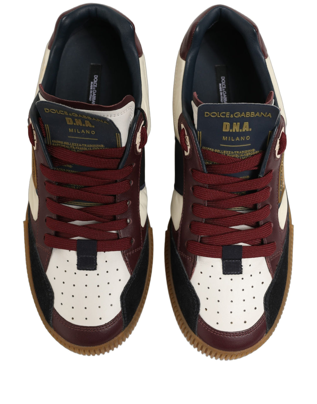 Dolce &amp; Gabbana Multicolor Leather MIAMI Sneakers Shoes
