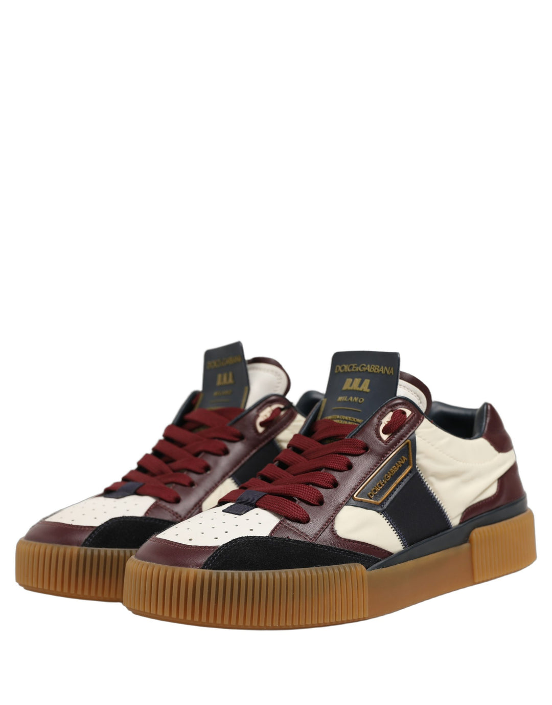 Dolce &amp; Gabbana Multicolor Leather MIAMI Sneakers Shoes