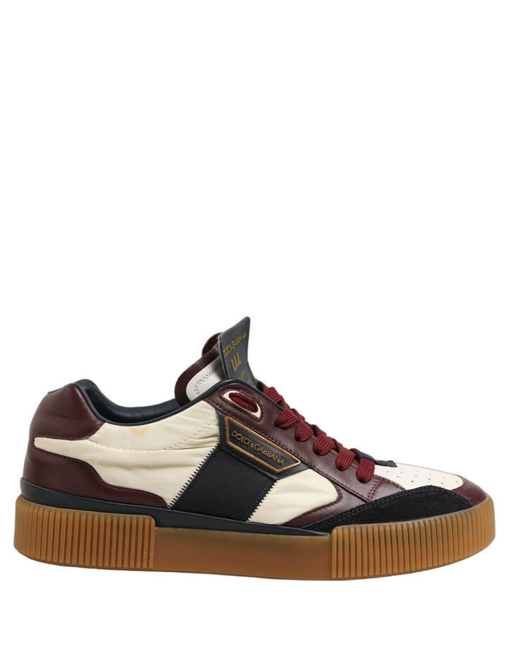 Dolce &amp; Gabbana Multicolor Leather MIAMI Sneakers Shoes