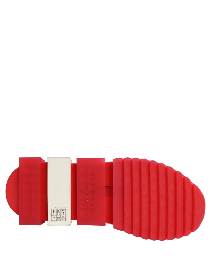 Dolce &amp; Gabbana Red SORRENTO Sport Stretch Men Sneakers Shoes