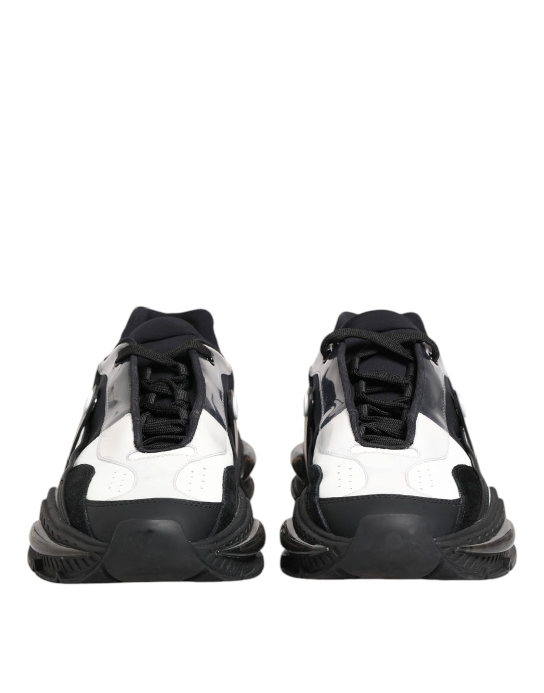 Dolce &amp; Gabbana White Black Logo Airmaster Men Sneakers Shoes