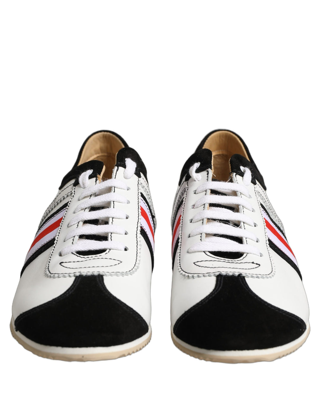 Dolce &amp; Gabbana White Leather Japan Low Top Sneakers Shoes