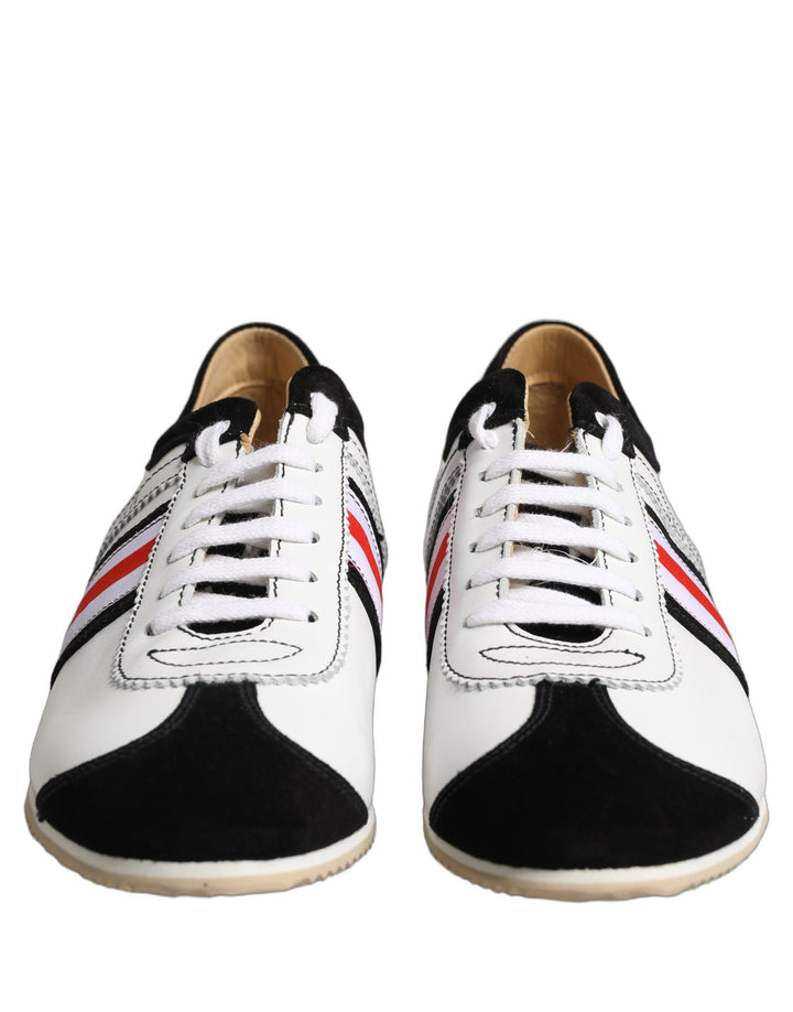 Dolce &amp; Gabbana White Leather Japan Low Top Sneakers Shoes