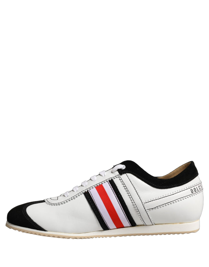 Dolce &amp; Gabbana White Leather Japan Low Top Sneakers Shoes