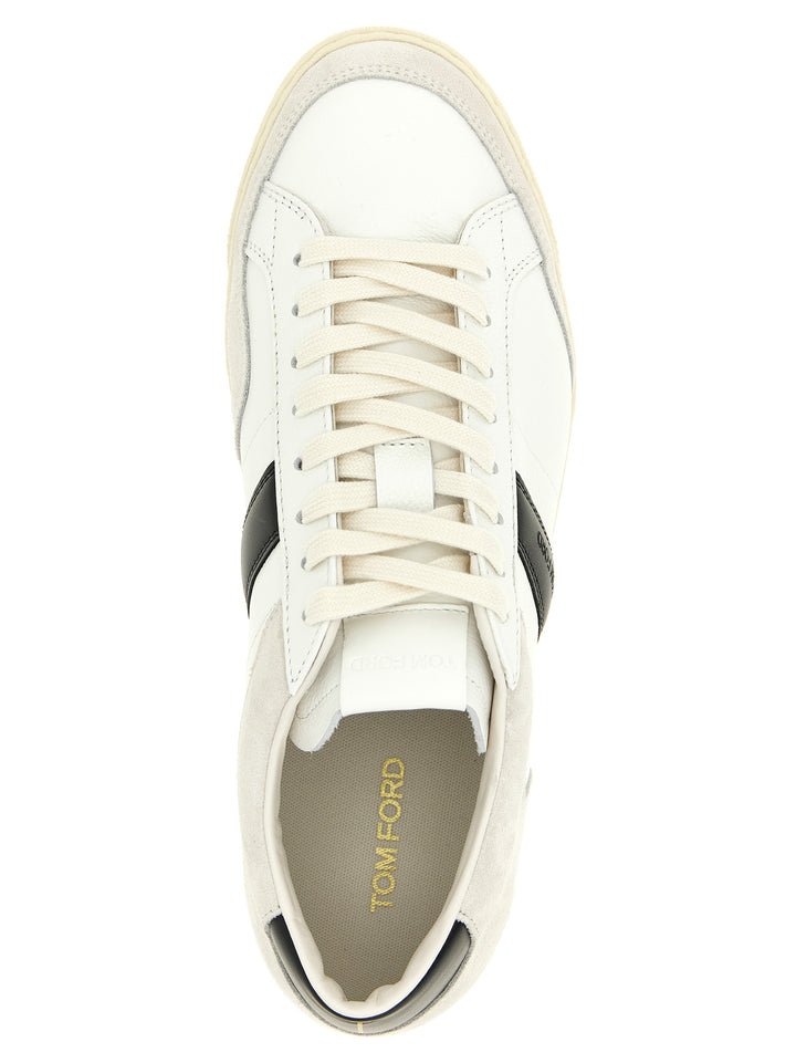 Tom Ford Bicolor Leather Low Top Sneakers